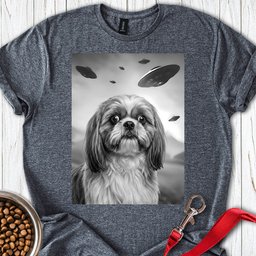 Shih Tzu Ufo T Shirt Gift For Dog Lover