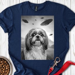 Shih Tzu Ufo T Shirt Gift For Dog Lover