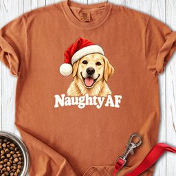 Yellow Labrador Christmas Naughty Premium Tee Gift For Dog Lover