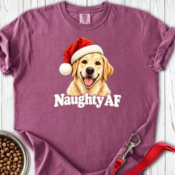 Yellow Labrador Christmas Naughty Premium Tee Gift For Dog Lover