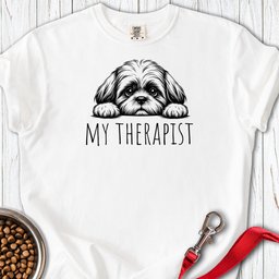 Shih Tzu My Therapist Premium Tee Gift For Dog Lover