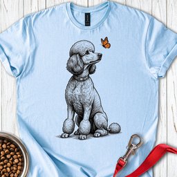 Standard Poodle Butterfly T Shirt Gift For Dog Lover