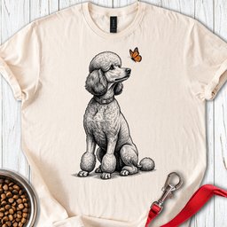 Standard Poodle Butterfly T Shirt Gift For Dog Lover