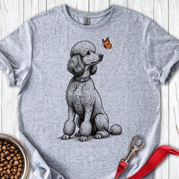 Standard Poodle Butterfly T Shirt Gift For Dog Lover