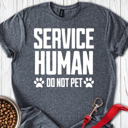 Service Human Dog T Shirt Gift For Dog Lover