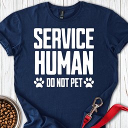 Service Human Dog T Shirt Gift For Dog Lover