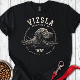 Vizsla Swimming Club T Shirt Gift For Dog Lover