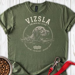 Vizsla Swimming Club T Shirt Gift For Dog Lover