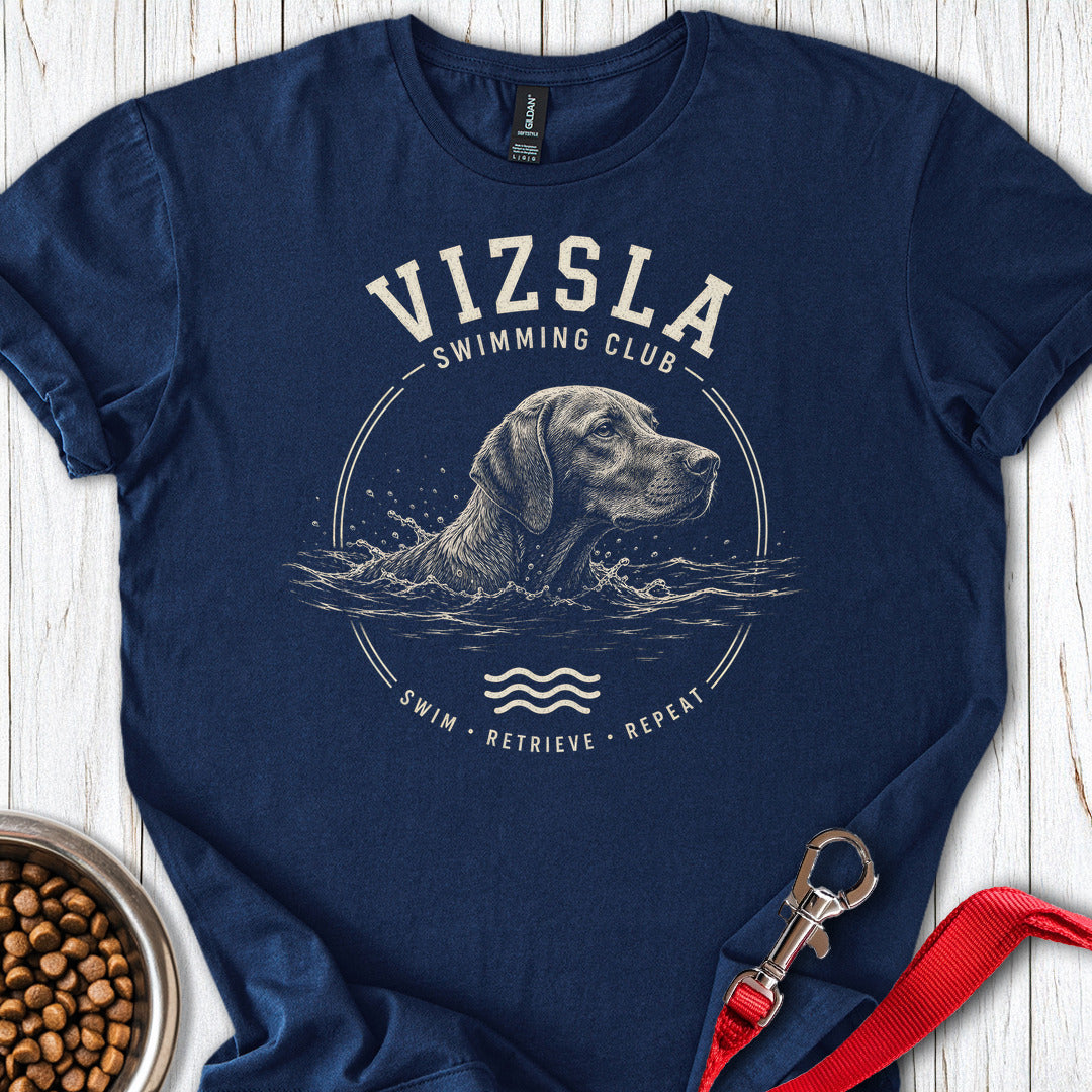 Vizsla Swimming Club T Shirt Gift For Dog Lover
