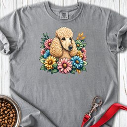 Standard Poodle Flower Wreath Apricot Premium Tee Gift For Dog Lover