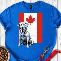 Silver Labrador Canada Flag T Shirt Gift For Dog Lover