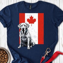 Silver Labrador Canada Flag T Shirt Gift For Dog Lover
