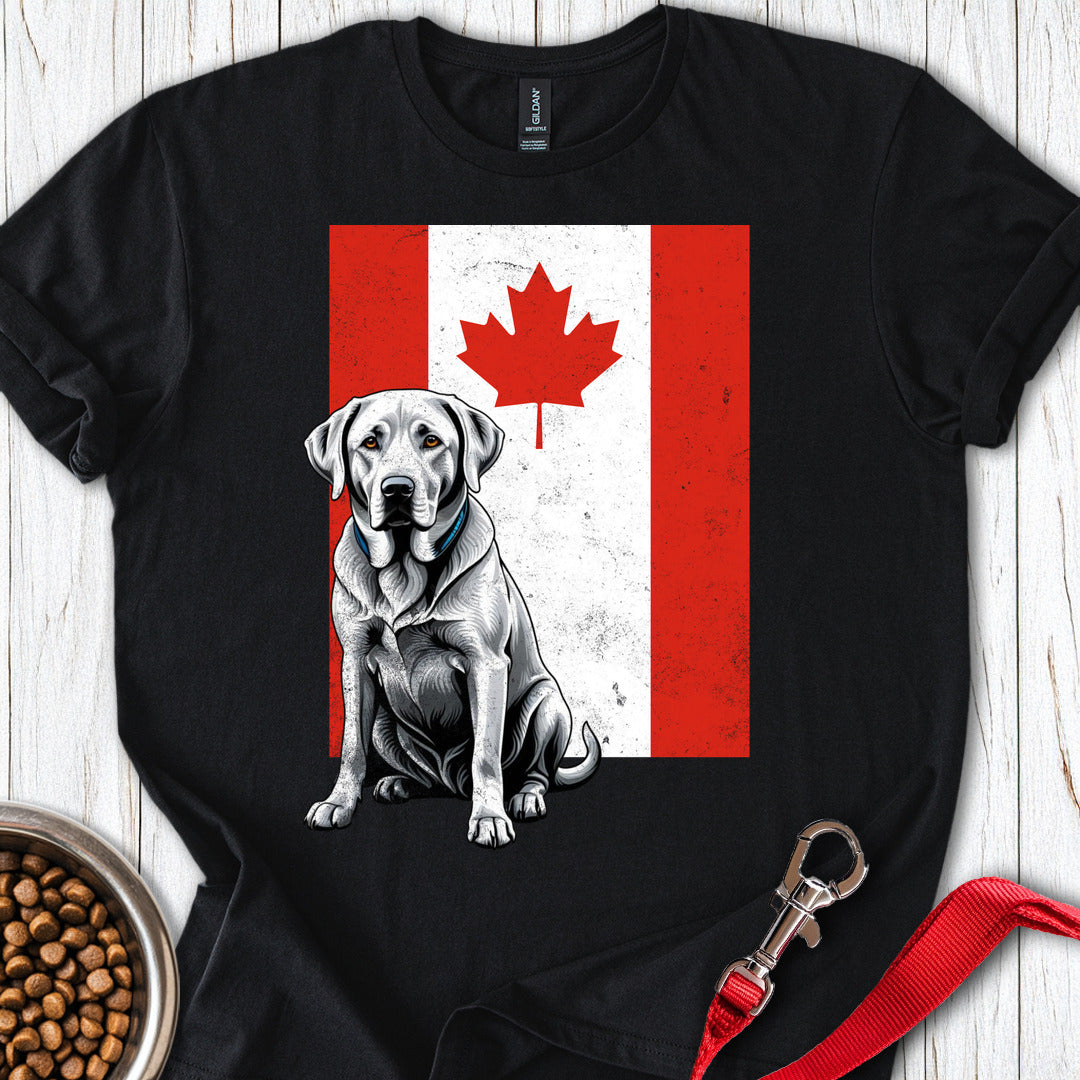 Silver Labrador Canada Flag T Shirt Gift For Dog Lover
