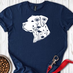 Pitbull Flowers T Shirt Gift For Dog Lover