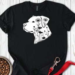 Pitbull Flowers T Shirt Gift For Dog Lover