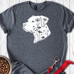Pitbull Flowers T Shirt Gift For Dog Lover