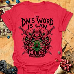 Dms Word Is Law Tee Gift For Tabletop Gamer