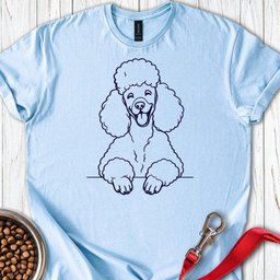 Standard Poodle Lineart T Shirt Gift For Dog Lover