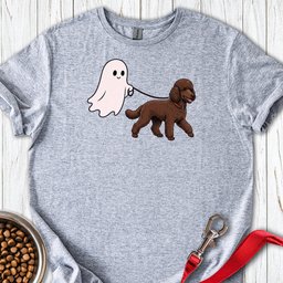 Standard Poodle Ghost Walk Chocolate T Shirt Gift For Dog Lover