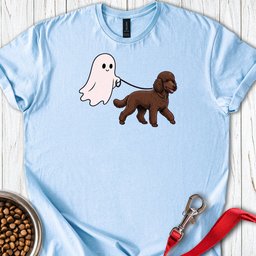 Standard Poodle Ghost Walk Chocolate T Shirt Gift For Dog Lover