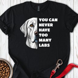 Too Many Silver Labs T Shirt Gift For Dog Lover