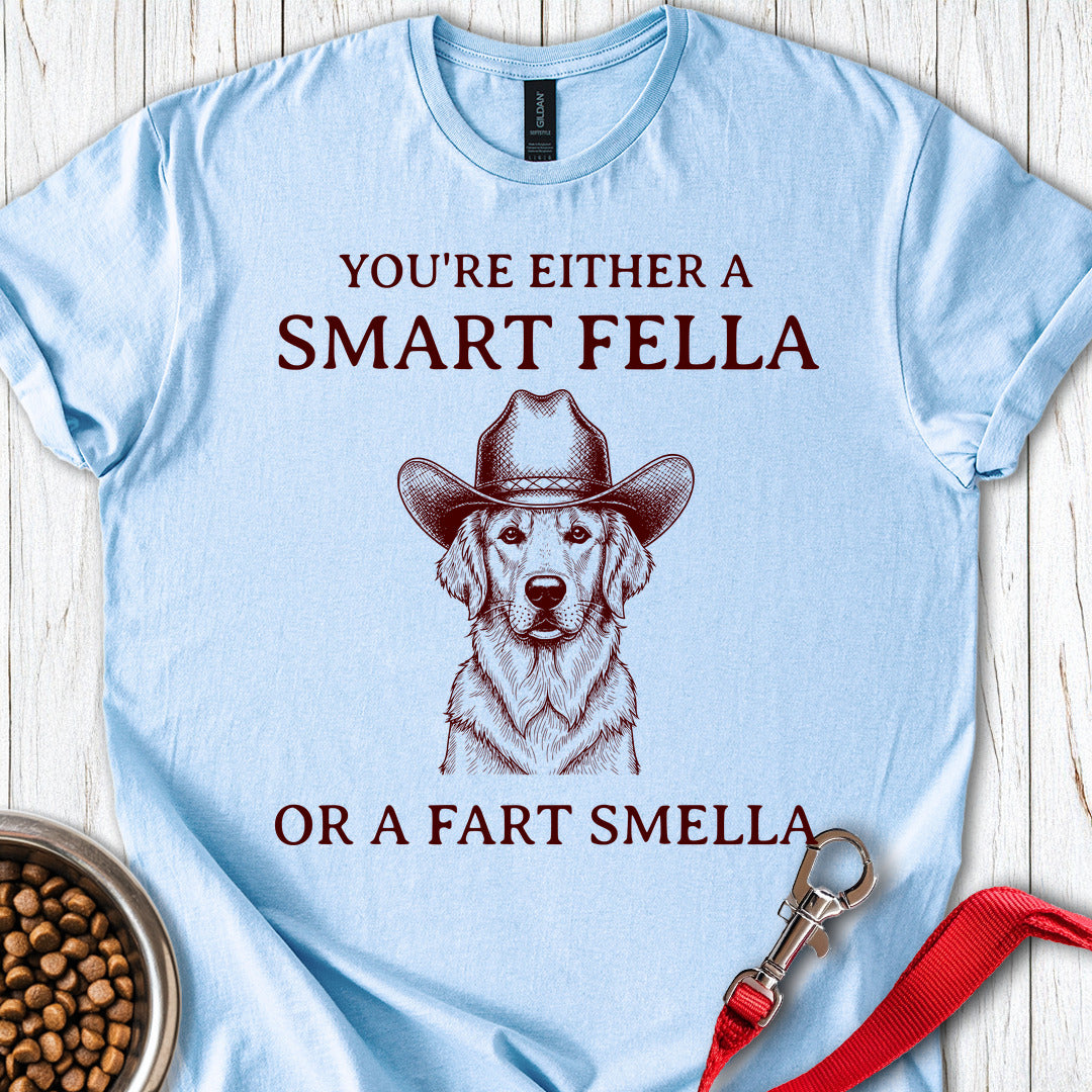 Smart Fella Golden Retriever T Shirt Gift For Dog Lover