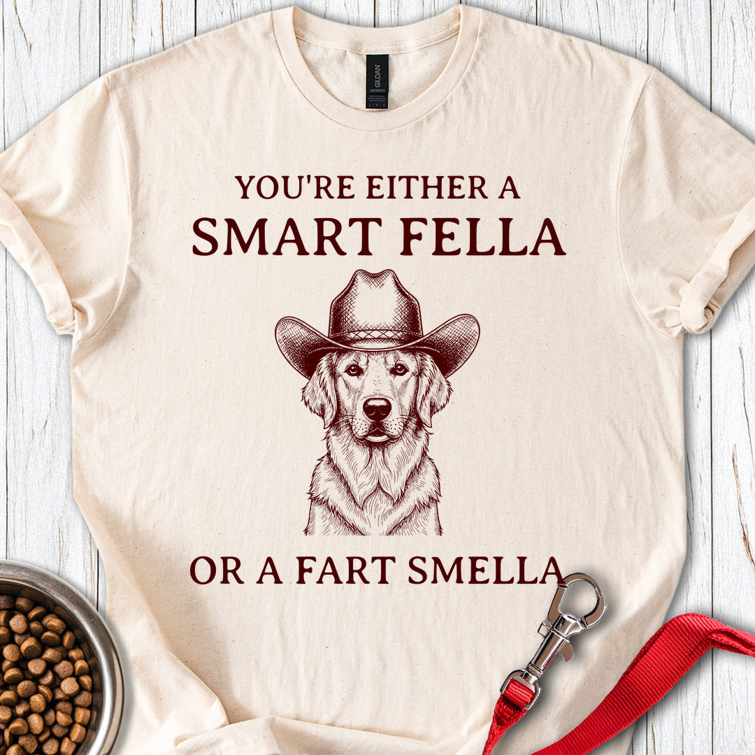 Smart Fella Golden Retriever T Shirt Gift For Dog Lover