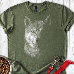 Shiba Inu Engraved T Shirt Gift For Dog Lover
