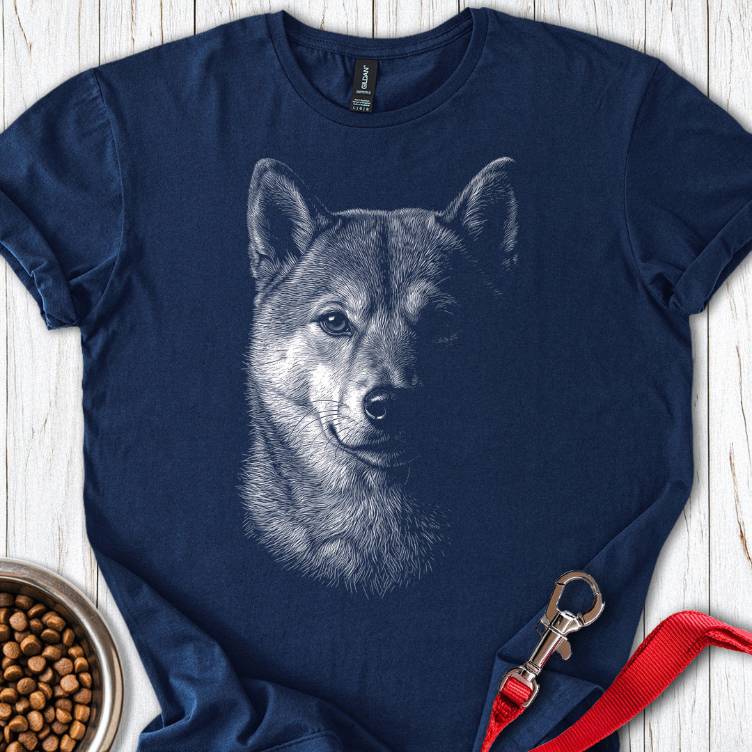 Shiba Inu Engraved T Shirt Gift For Dog Lover