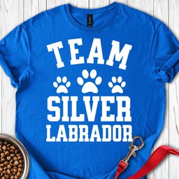 Team Silver Labrador T Shirt Gift For Dog Lover
