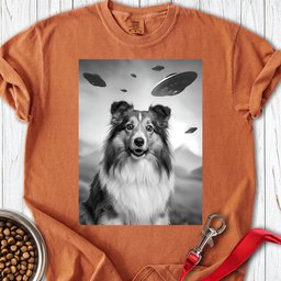 Shetland Sheepdog Ufo Premium Tee Gift For Dog Lover