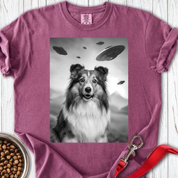 Shetland Sheepdog Ufo Premium Tee Gift For Dog Lover