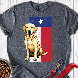Yellow Labrador Texas Flag T Shirt Gift For Dog Lover