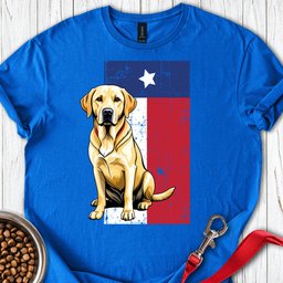 Yellow Labrador Texas Flag T Shirt Gift For Dog Lover