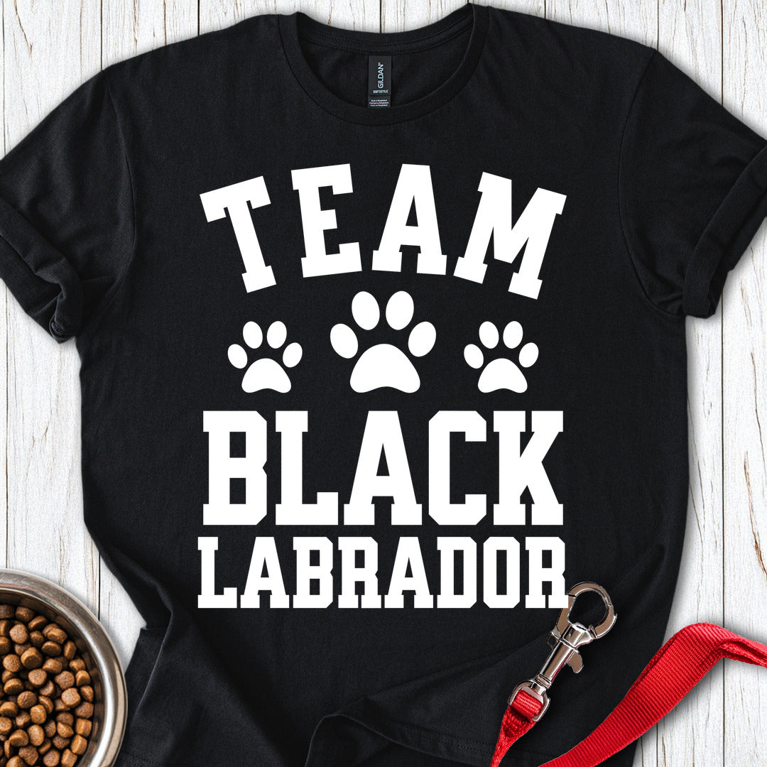 Team Black Labrador T Shirt Gift For Dog Lover