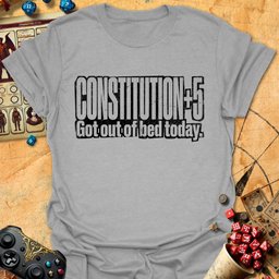 Constitution 5 Tee Gift For Tabletop Gamer