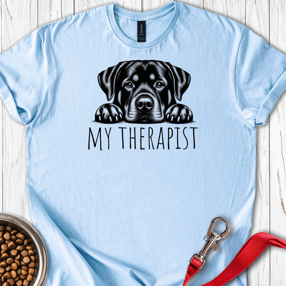 Rottweiler My Therapist T Shirt Gift For Dog Lover