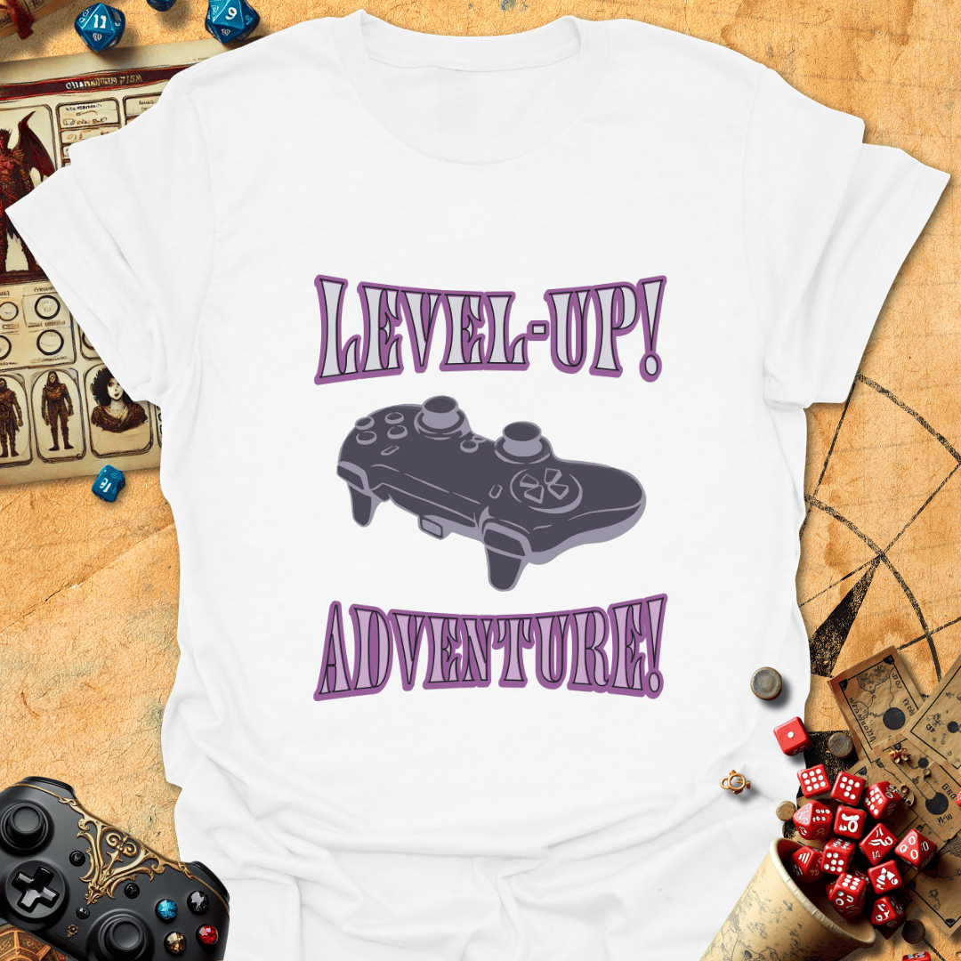 Level Up Tee Gift For Tabletop Gamer