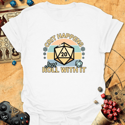 Crit Happens Sunset Tee Gift For Tabletop Gamer