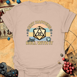 Crit Happens Sunset Tee Gift For Tabletop Gamer