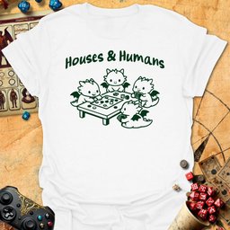 Cute Houses And Humans Tee Gift For Tabletop Gamer
