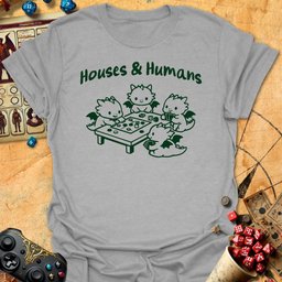 Cute Houses And Humans Tee Gift For Tabletop Gamer