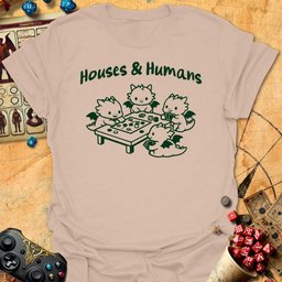 Cute Houses And Humans Tee Gift For Tabletop Gamer