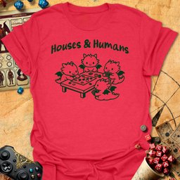 Cute Houses And Humans Tee Gift For Tabletop Gamer