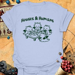 Cute Houses And Humans Tee Gift For Tabletop Gamer