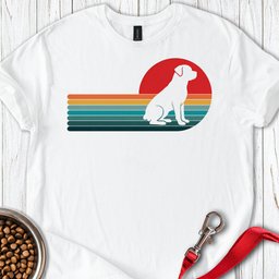 Rottweiler Retro Sunset T Shirt Gift For Dog Lover