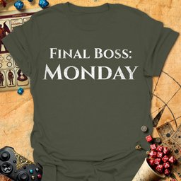 Final Boss Monday Tee Gift For Tabletop Gamer