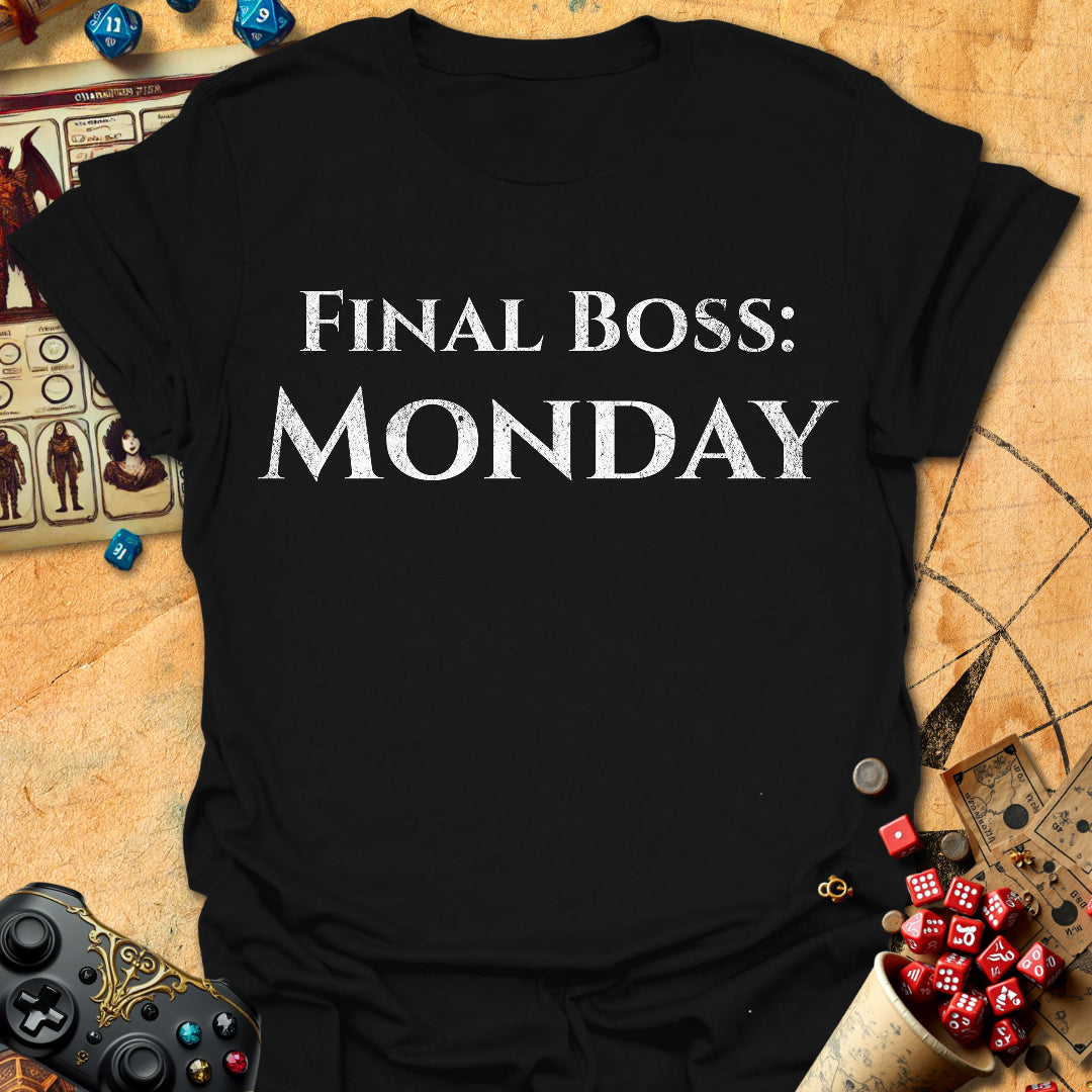Final Boss Monday Tee Gift For Tabletop Gamer