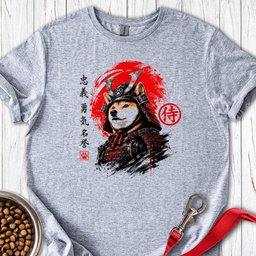 Shiba Inu Samurai T Shirt Gift For Dog Lover
