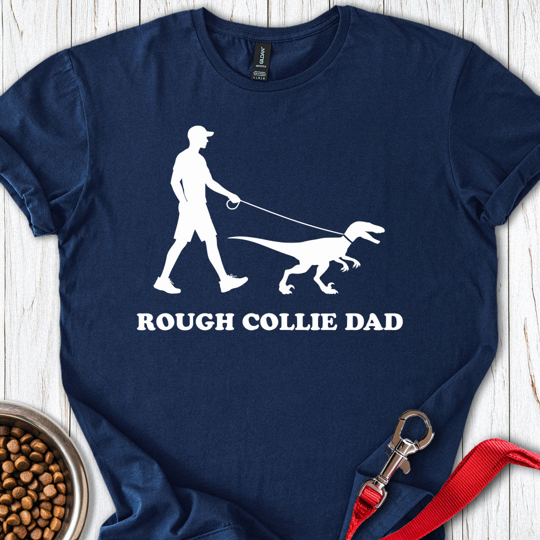 Rough Collie Dad T Shirt Gift For Dad